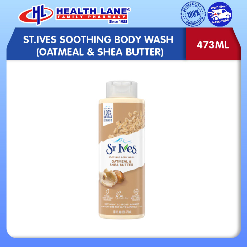 ST.IVES SOOTHING BODY WASH (OATMEAL & SHEA BUTTER) 473ML